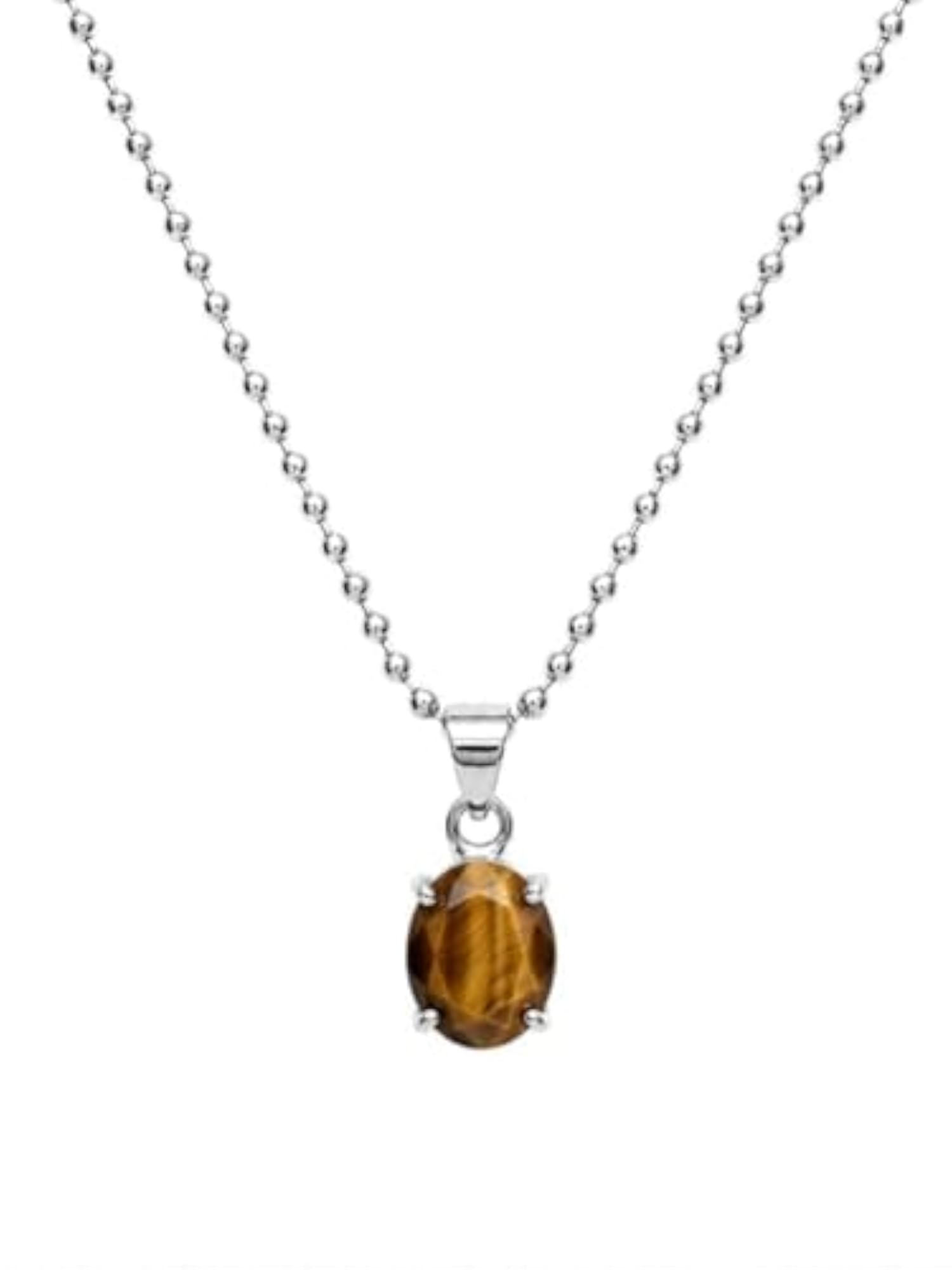 Natural Tiger Eye Pendant, Brown Gemstone Locket